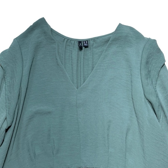 Vero Moda Sage Green Long Sleeve Mini Dress US 14 - Picture 4 of 10